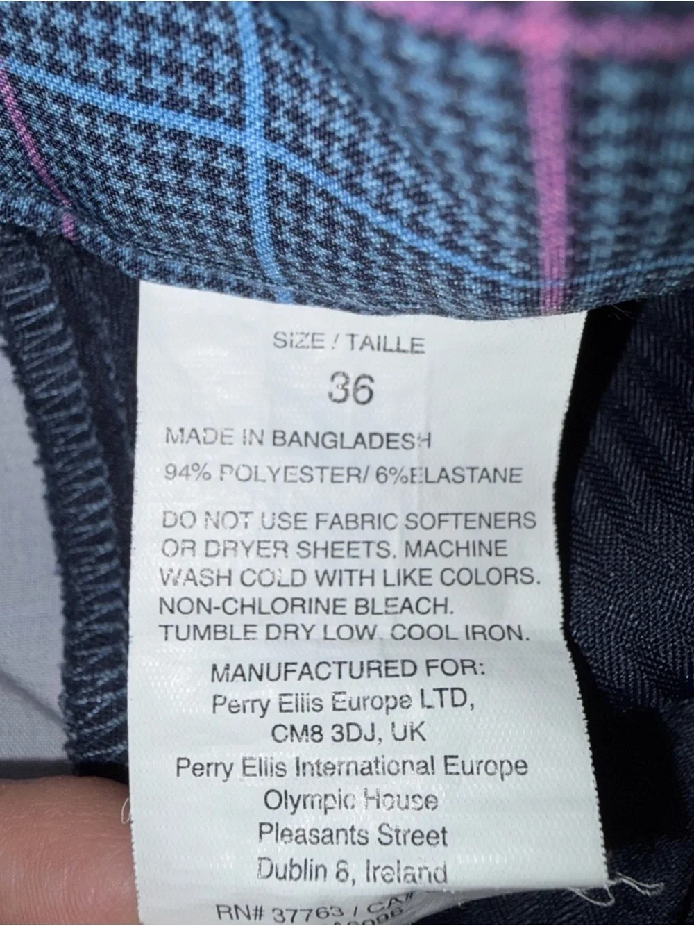Jack Nicklaus Blue Plaid 9” Golf Short Size 36